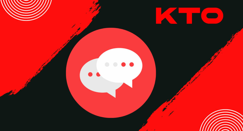 Serviço de suporte KTO via chat online